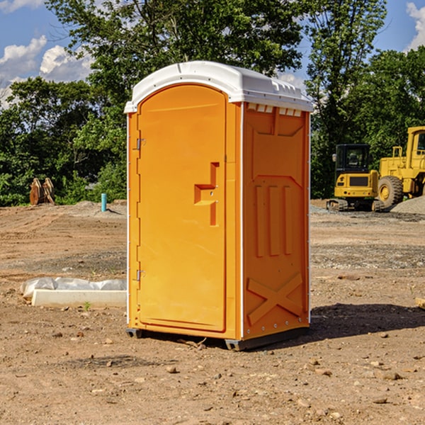 how often are the portable toilets cleaned and serviced during a rental period in Woodland